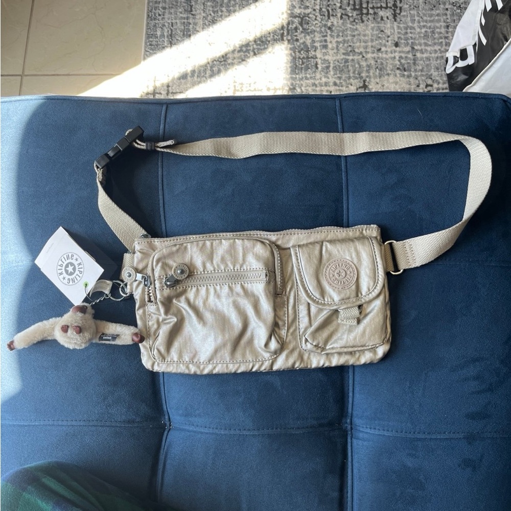 Kipling Presto Up Waist Fanny pack- Gold Metallic